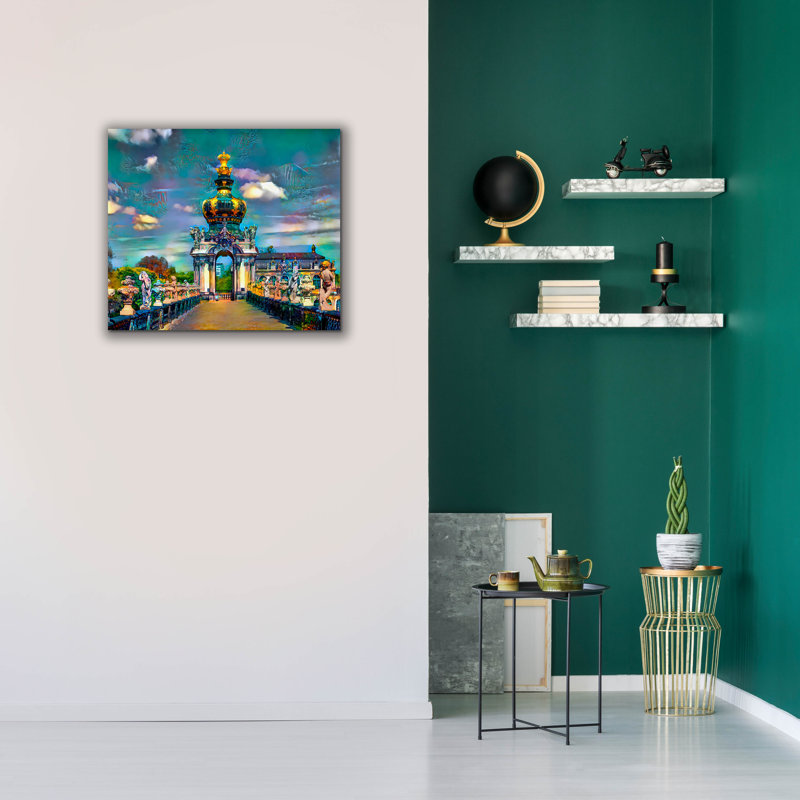  «Allemagne Dresde Crown Gate At Zwinger» par Pedro Gavidia, art mural sur toile, 30 po x 26 po