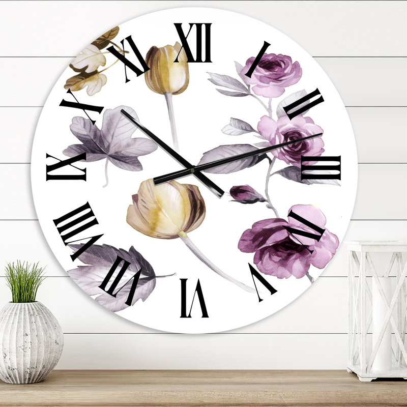Wildflowers Wall Clock, Small