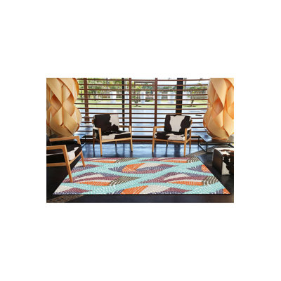 Tapis décoratif multicolore à motif moderne lavable