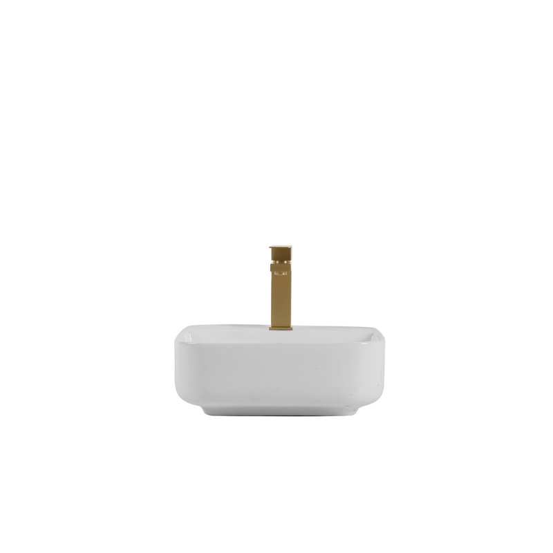 Ceramic Bathroom Sink Countertop - Enhancing Aesthetics White Finish Enhances