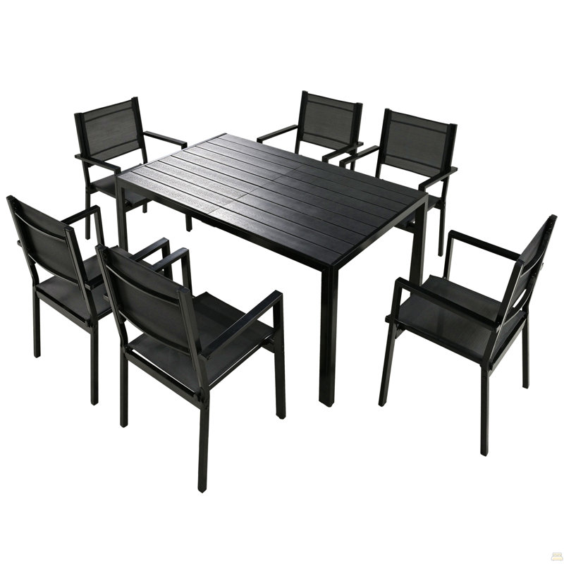 Ensemble de table et chaises d'extérieur en acier
