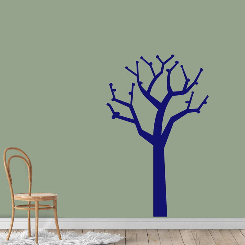 Décalcomanies murales arbre, Bleu marine