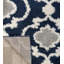 Tapis bleu marine à poils longs Gertz-40824093