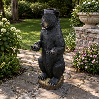 Postal Bear Mailbox Post Sleeve Statue