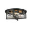 Grand plafonnier encastré industriel, plafonniers modernes à proximité de 3 lumières, plafonnier de cuisine martelé pour couloir, cuisine, salle de bain, salle à manger (noir, P 16 po)-2063293000-2063293005-2063293003