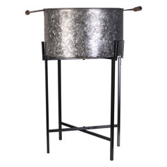 Champagne galvanized metal cold water bucket (5QT) Mimosa bar