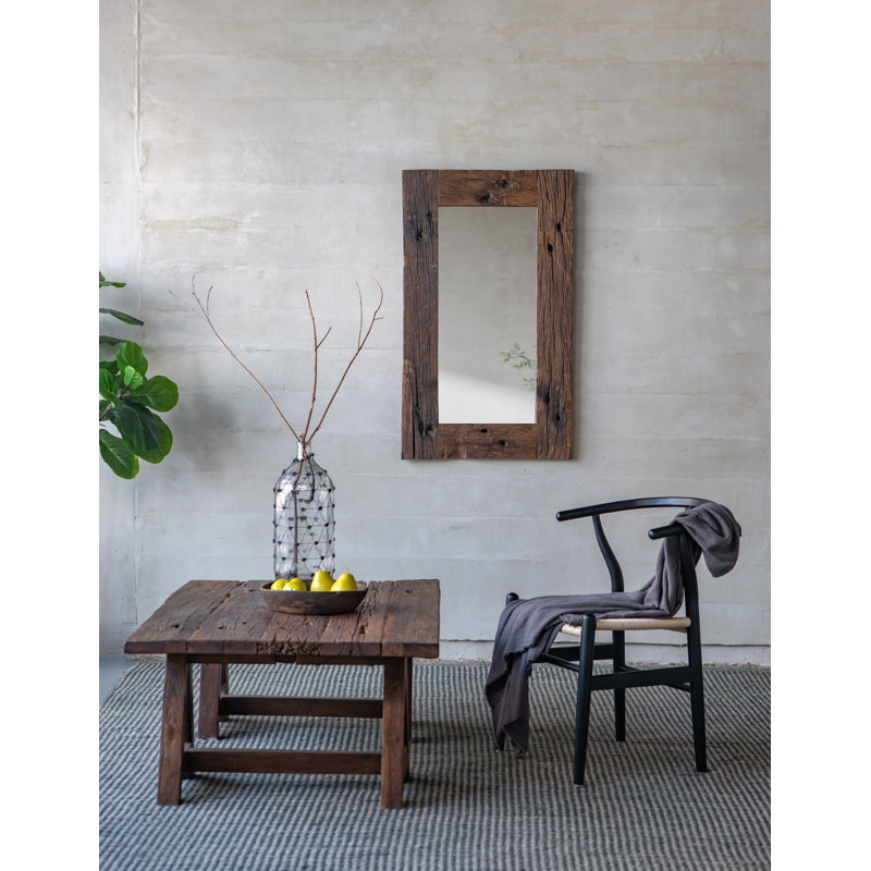 Wayne Reclaimed Wood Rustic Rectangular Floor Mirror