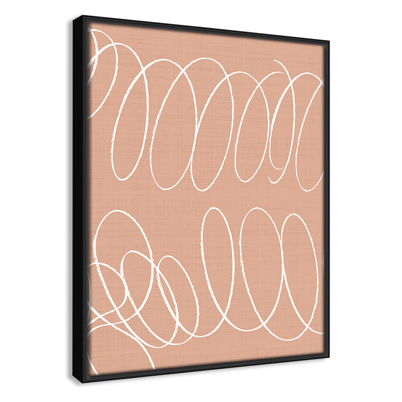 Colin "Winding Lines I" Print, 15.5" H x 12.5" W x 2" D, Black Framed