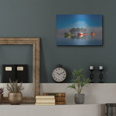 'Misty Morning On Johnson Bay' by Rick Berk Metal Wall