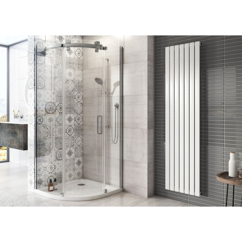 Lourdes Horizontal And Vertical Designer Radiator, White, 180cm H x 61cm W x 5.8cm D