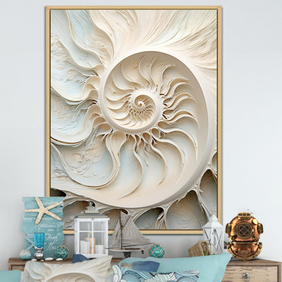 Ivoire Infinity Sea Sheel Spiral sur toile