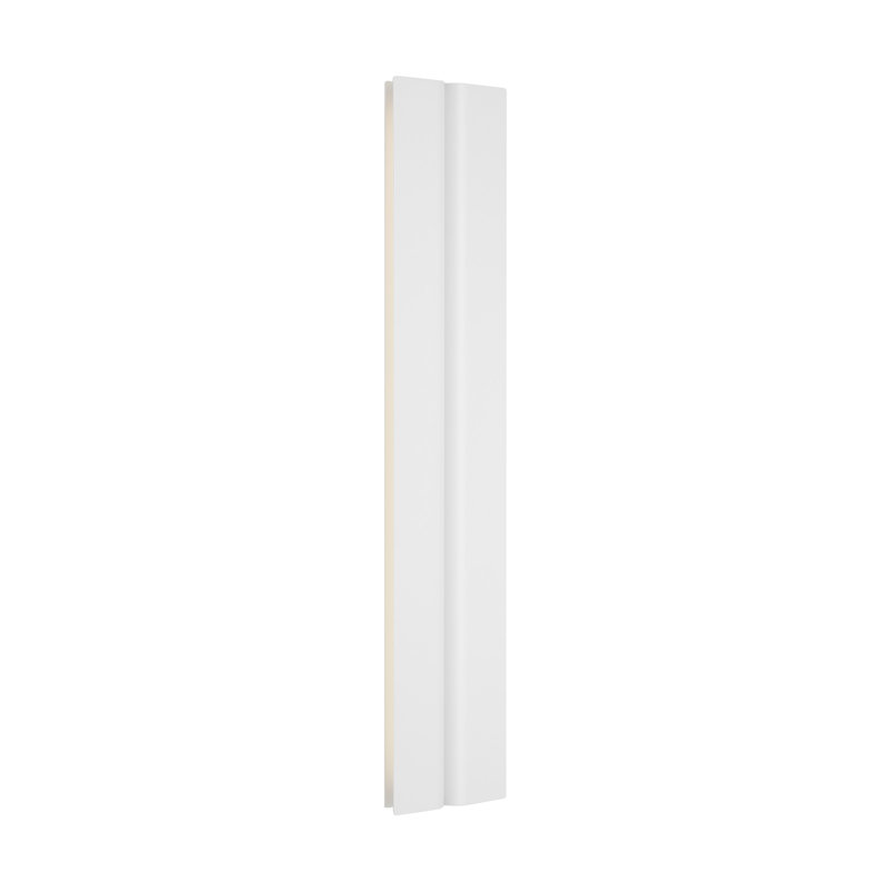 Cloak 1 - Light LED Vanity Light, 24" H x 5" W x 1.3" D, Matte White, Aluminum