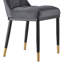 Chaise Parsons rembourrée et revêtue de velours-1346321218