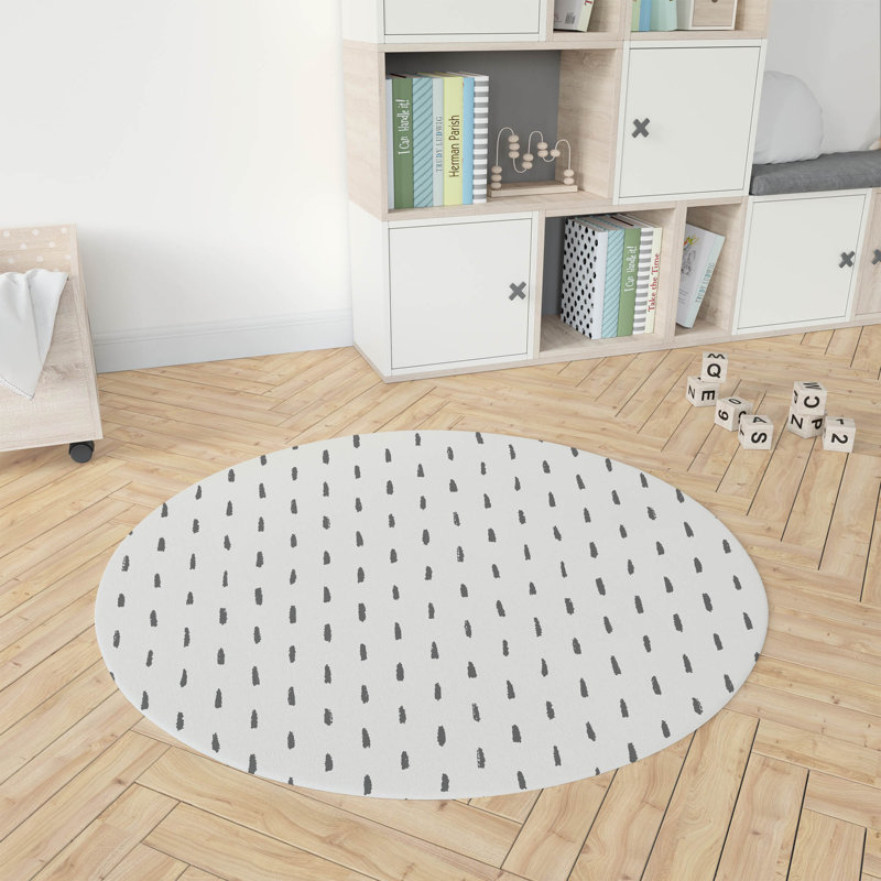 Tapis de jeu pour enfants Long Drop, Ivoire/gris anthracite