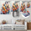 Orange parfumé cubisme parfums II - Parfums, art mural en métal-1589349306