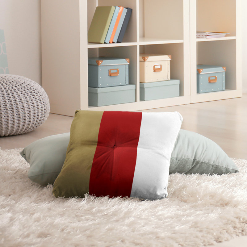  Coussin de sol touffeté, Rouge, 30 po x 30 po