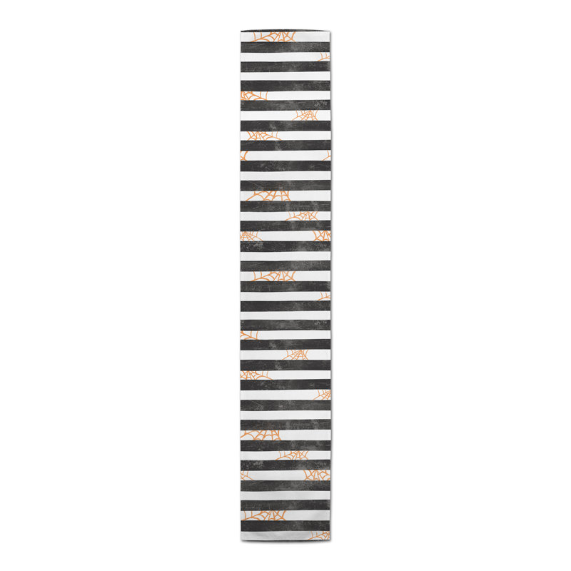 Florissa Striped Halloween Table Runner, 90" L x 16" W
