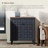 Arianna Retro 2 Door Storage Cabinet With Plaid Pattern Front-600668108