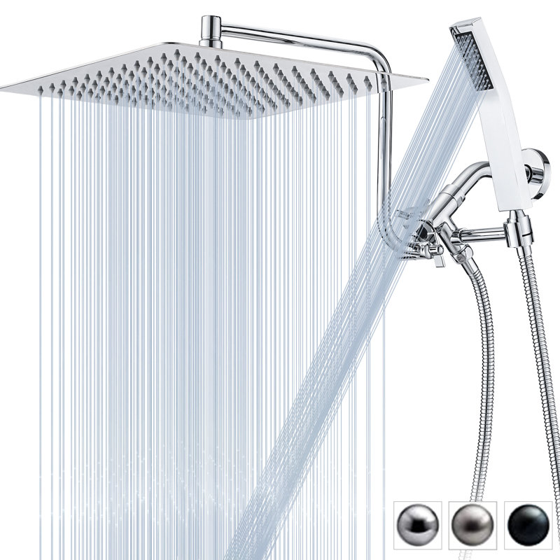 Pomme de douche réglable haute pression standard, Chrome