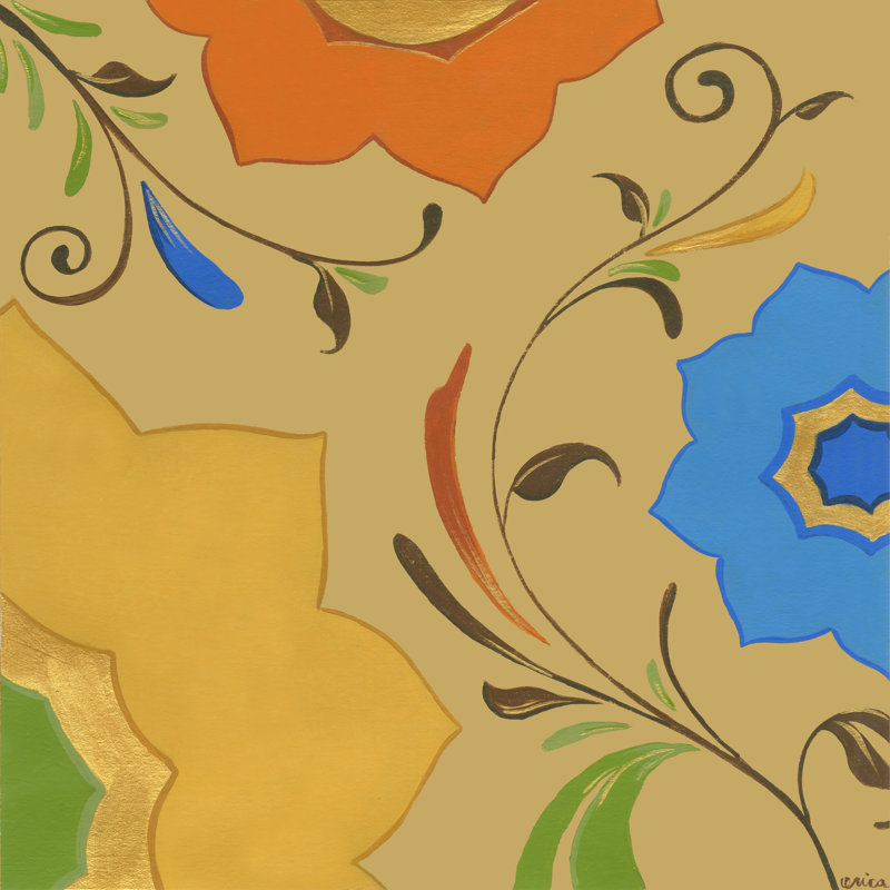 Moroccan Floral I by June Erica Vess - Wrapped Canvas Print, 30cm H x 30cm W x 3.8cm D