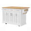 Îlot de cuisine spacieux avec abattant, chariot roulant sur roulettes, multiples options de rangement et texture en relief pour les cuisines modernes-1471072499