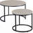 HOMCOM Round Nesting Tables Set Of 2, Stacking Coffee Table Set With Metal Frame  ,