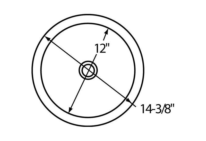 Évier de cuisine encastré h 14 po x l 14 po Asana