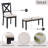 6 Piece Dining Table Set (Beige,Black,Oak)