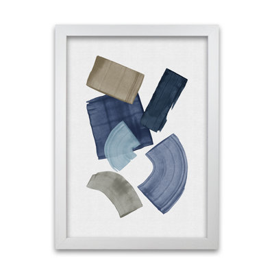 Orara Blue Brown Paint Blocks - Print