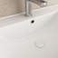 Ensemble de meuble-lavabo simple mural 30 po vert avec lavabo en céramique intégré