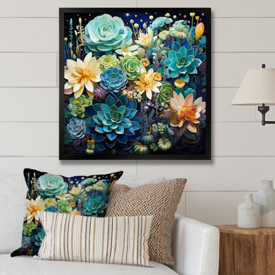 " Teal Succulent Serenade "