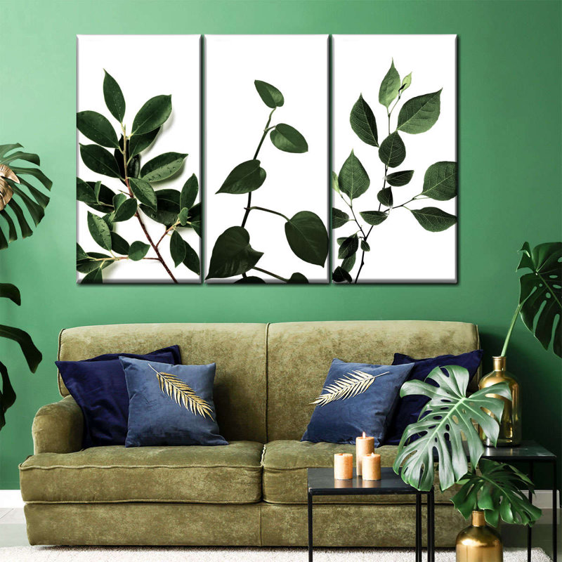 " Leaf Branches " 3 - Pieces, 24" H x 38" W x 1.25" D