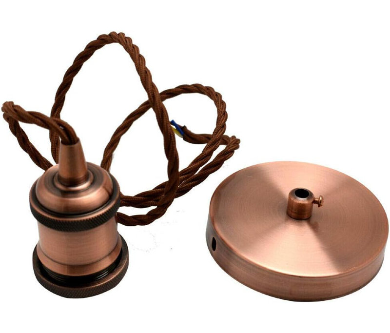 1 - Light Bulb Pendant, Copper
