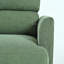 Chaise de salon confortable en bois d'hévéa avec repose-pieds et fauteuil vert foncé Comfy