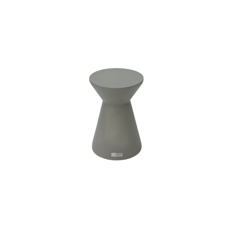 ROME Column Side Table Small Round Concrete End Table 50,8 cm H X 35 cm B X 35 cm T, Grey/Brown/Blue