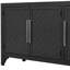 Armoire en U conçue avec placage de pin +, trois portes de rangement pour le placage à usage résidentiel, assemblage facile, conception spacieuse