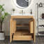 Meuble-lavabo simple 30 po avec plateau en céramique Shourya