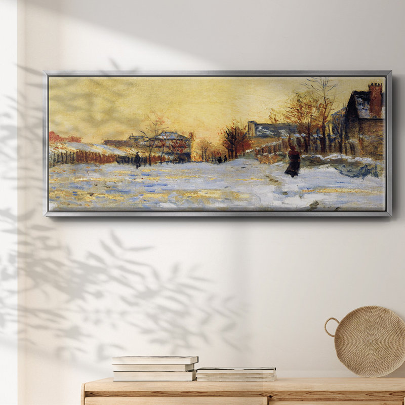 «Snow Effect, The Street In Argentuil», 1875, reproduction d'art sur toile, 24" H x 60" W x 1.5" D