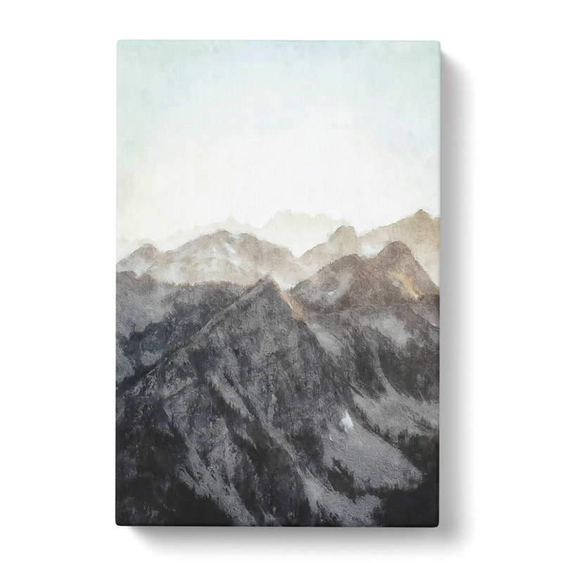 Mountain Range - Wrapped Canvas Painting, 60cm H x 40cm W x 3cm D