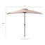 270 cm W X 135 cm D Hexagonal Balcony Parasol with Crank Lift