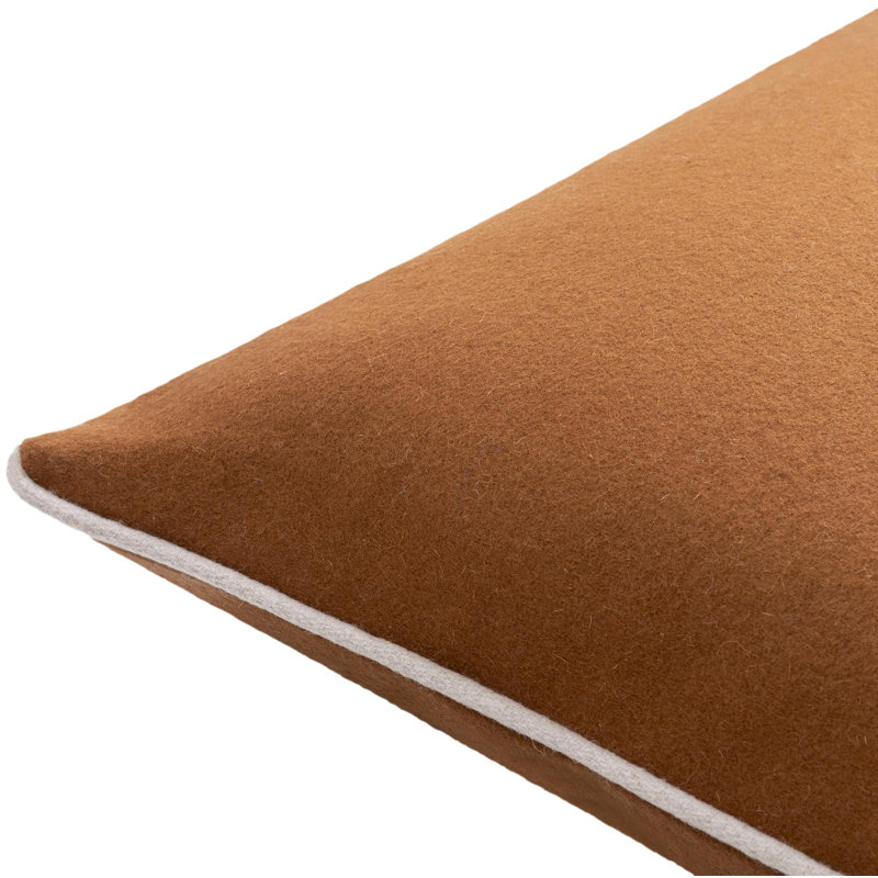 Grass Green and Denim Wool Square Throw Pillow