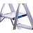 Jarrow FixtureDisplays® Folding 3-Step 23“ Boost Ladder with Hand Grip and Aluminium Steps, 330-Pound Weight Capacity, Silver Finish 15601