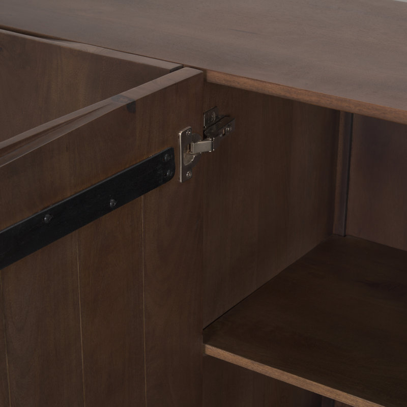 Juljan Brown Wood 4-Door Sideboard