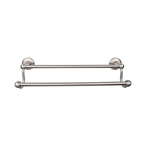 Edwardian Bath Double 20 1/2" Wall Mounted  Towel Bar, Brushed Satin Nickel