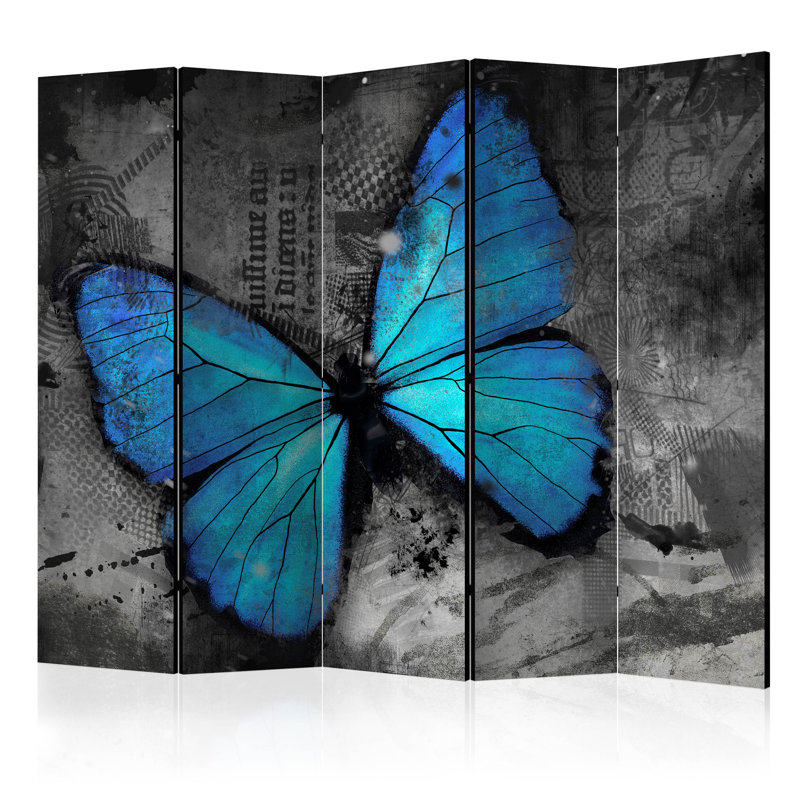 Hayrig 225cm W x 172cm H 5 - Panel Solid Wood Folding Room Divider