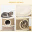 Cat Scratching Barrel Kitten Tree Tower for Indoor Cats Soft Plush