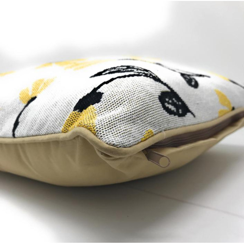  Sunshine Yellow Fleur Floral Pillow Cover