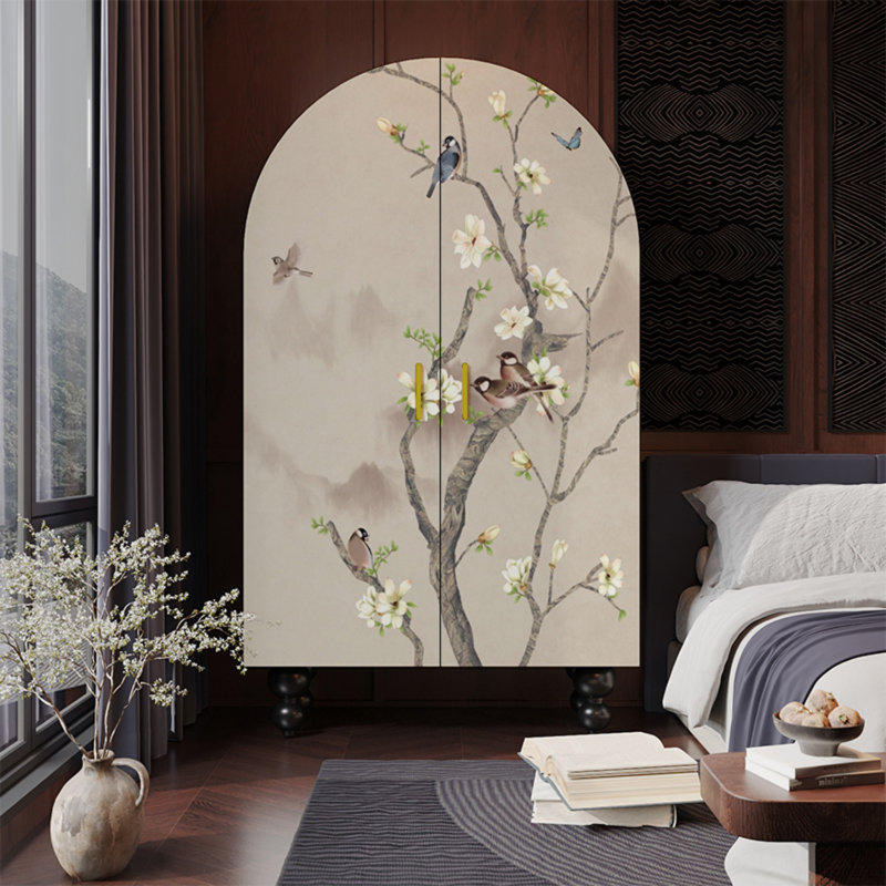 Armoire rétro à double porte arquée