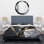 Abstract Geode Gold Marble II - Modern Duvet Cover Set - Microfiber Polyester