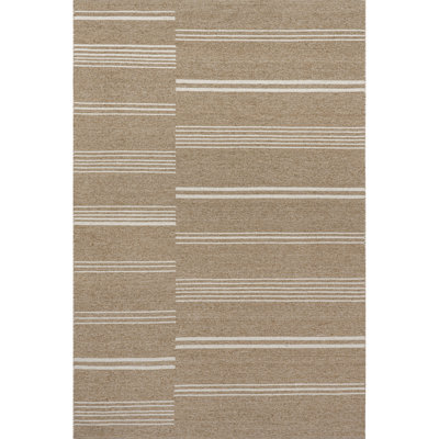 Amariana Reversible Striped Wool Area Rug